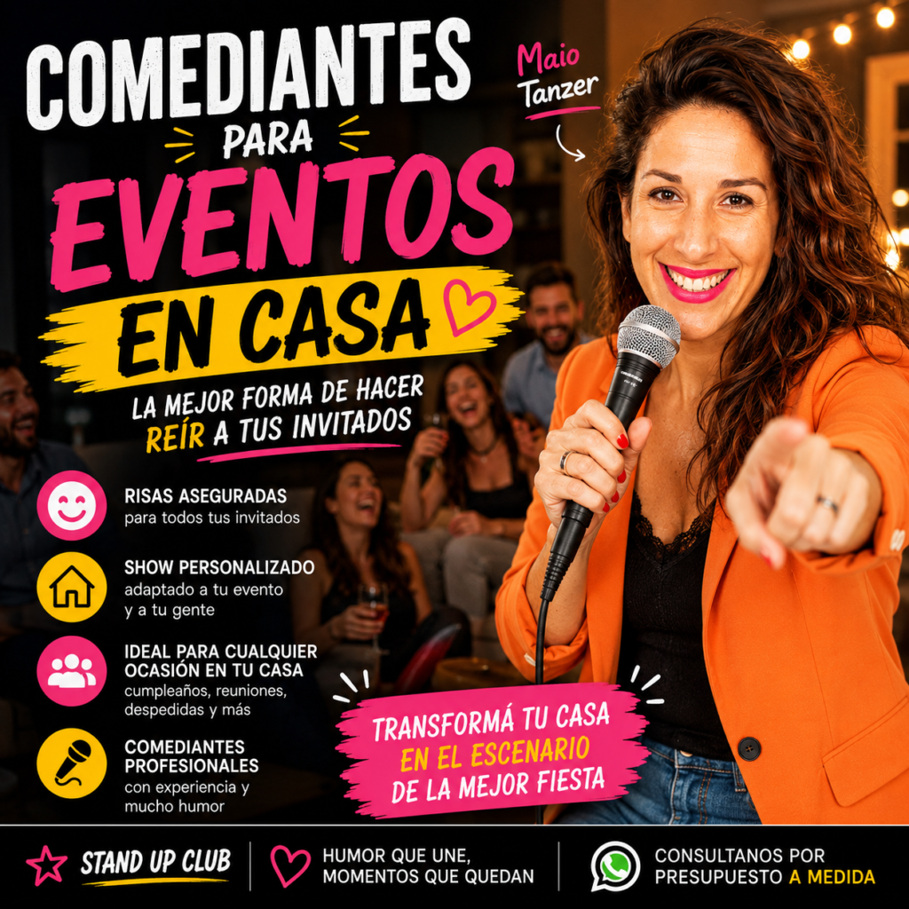 comediantes para eventos en casa