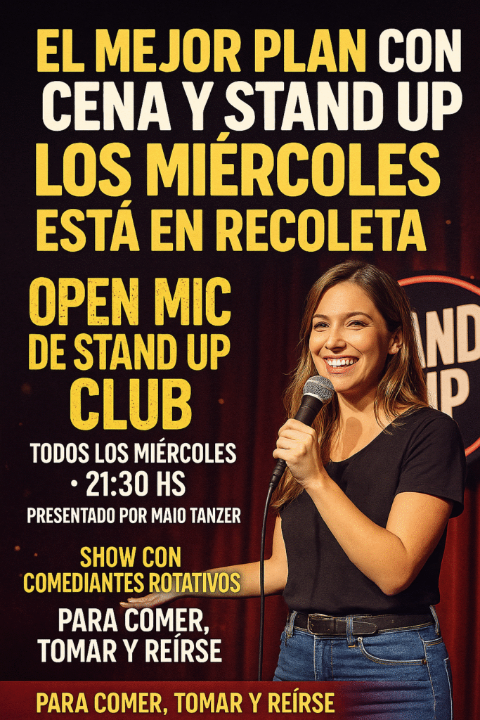 plan con cena y stand up los miercoles