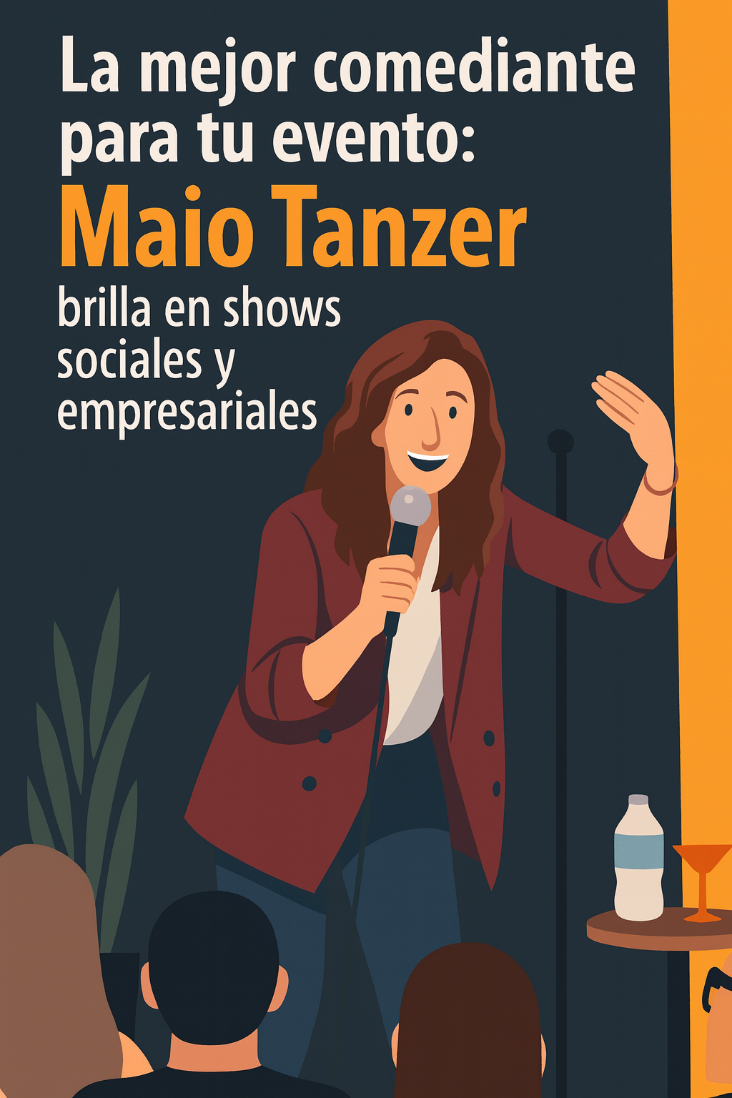 la mejor comediante para tu evento Maio Tanzer