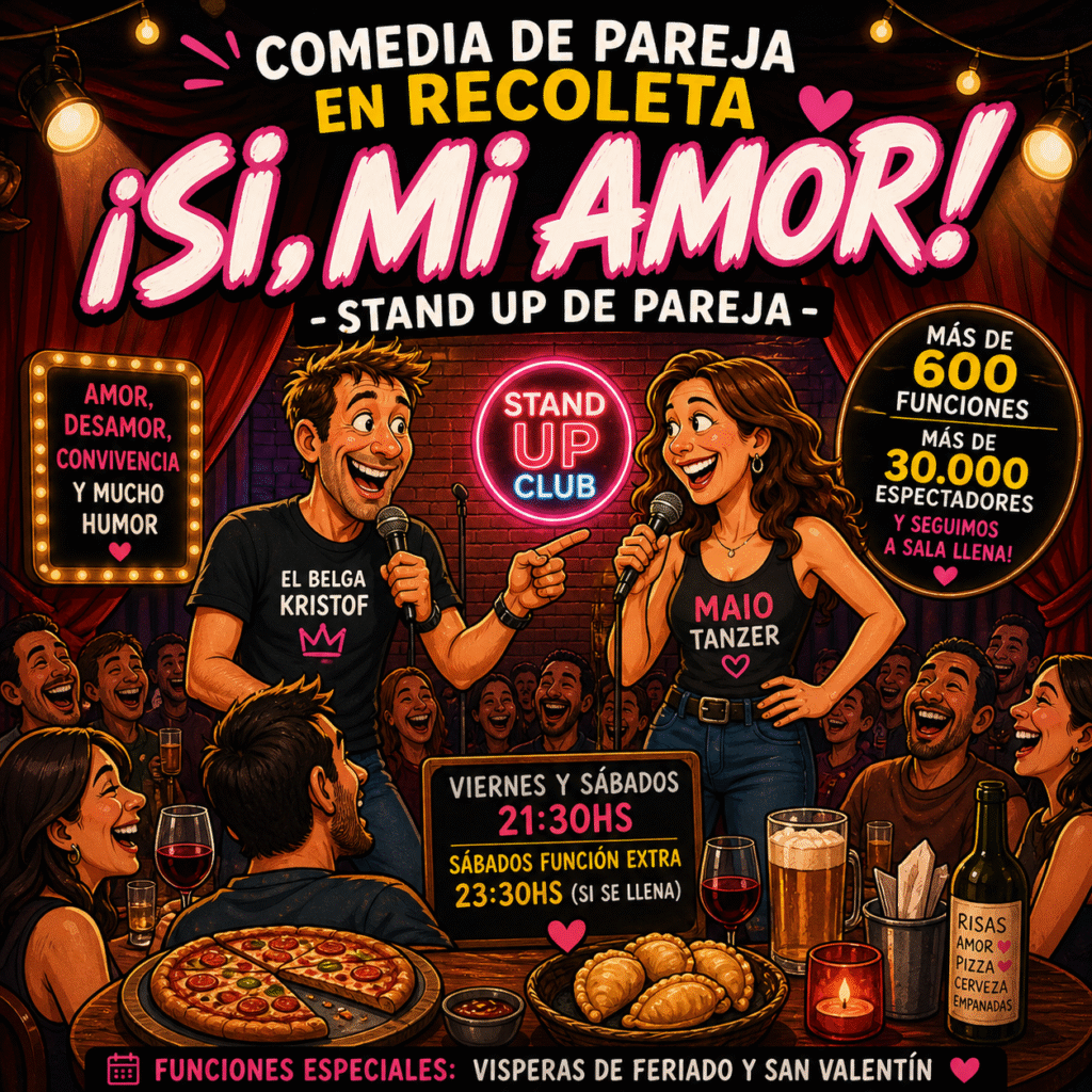 comedia de pareja en recoleta